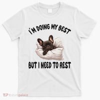 French Bulldog Frenchie Dog Pajamas Sleeping Napping T-Shirt thumb 0