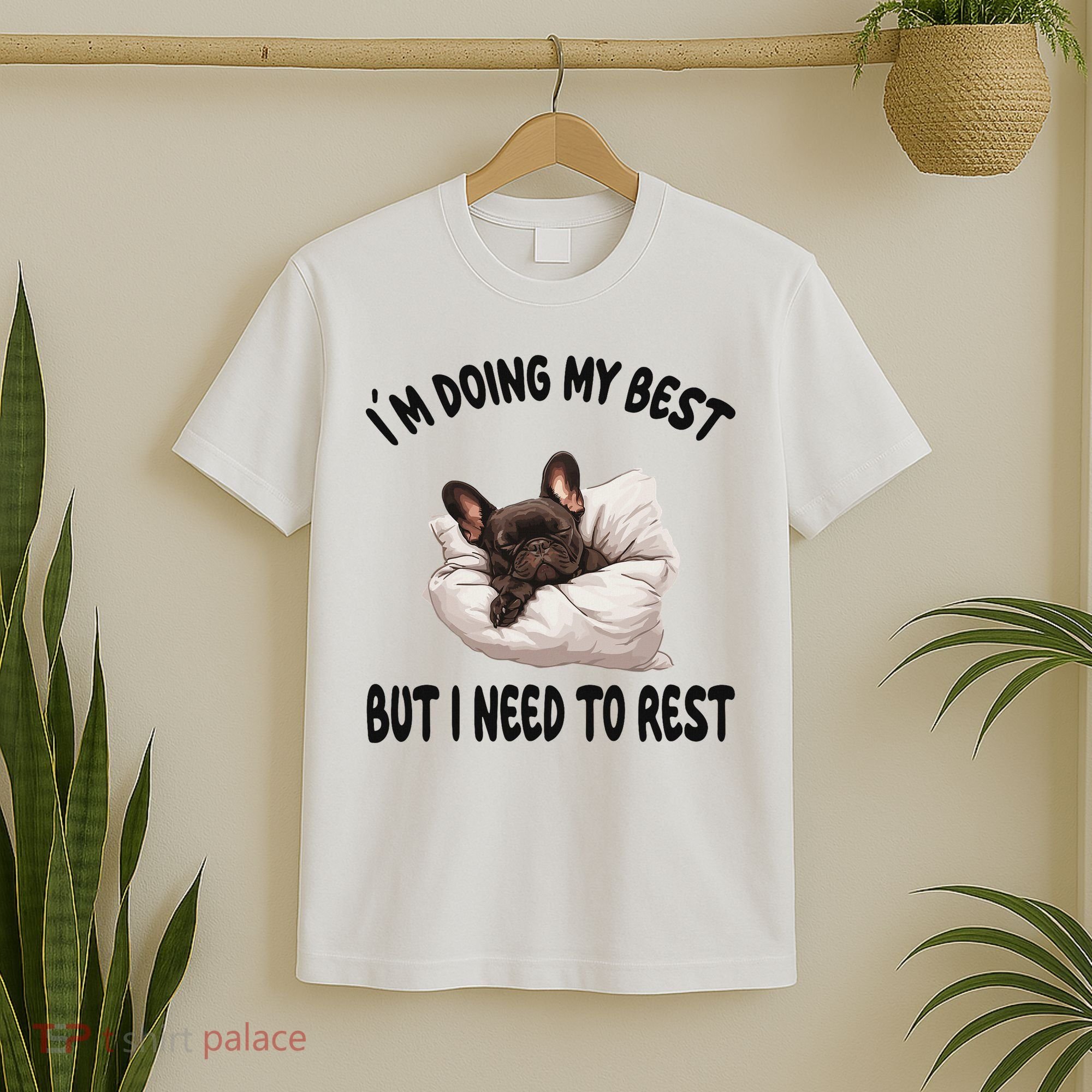 French Bulldog Frenchie Dog Pajamas Sleeping Napping T-Shirt