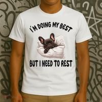 French Bulldog Frenchie Dog Pajamas Sleeping Napping T-Shirt thumb 3