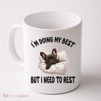 French Bulldog Frenchie Dog Pajamas Sleeping Napping Coffee Mug thumb 0