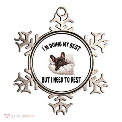 French Bulldog Frenchie Dog Pajamas Sleeping Napping Ornament