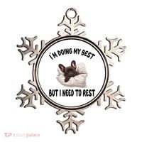 French Bulldog Frenchie Dog Pajamas Sleeping Napping Ornament thumb 0