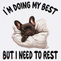 French Bulldog Frenchie Dog Pajamas Sleeping Napping Women's Tank Top thumb 5