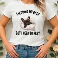 French Bulldog Frenchie Dog Pajamas Sleeping Napping Women's T-Shirt thumb 2
