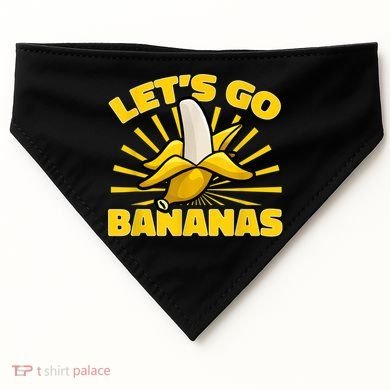 Funny Banana Fruit Lets Go Bananas USA-Made Doggie Bandana