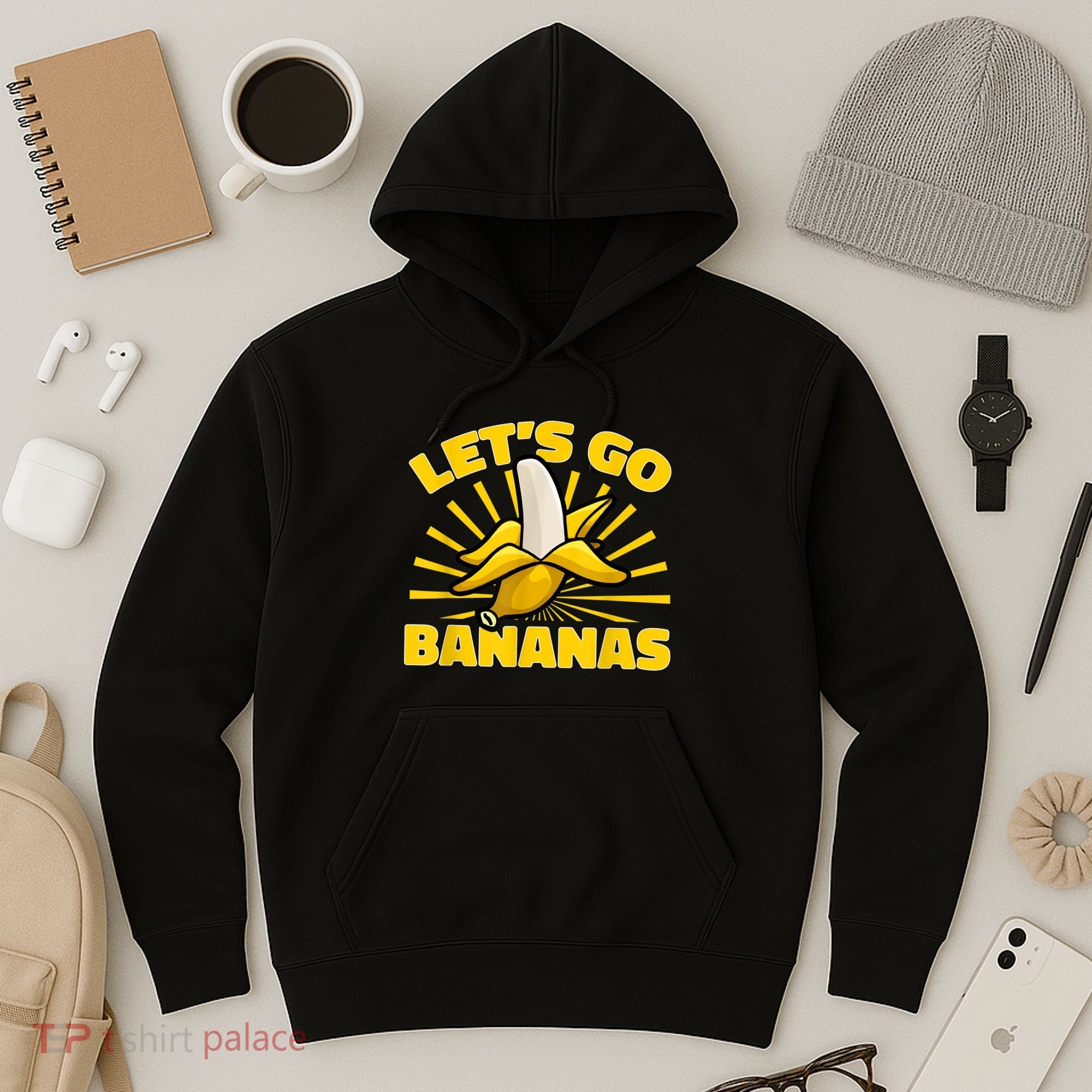 Funny Banana Fruit Lets Go Bananas Hoodie