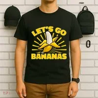 Funny Banana Fruit Lets Go Bananas T-Shirt thumb 6