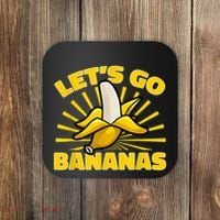 Funny Banana Fruit Lets Go Bananas Coaster thumb 0