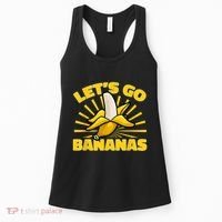 Funny Banana Fruit Lets Go Bananas Women's Tank Top thumb 0