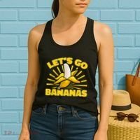 Funny Banana Fruit Lets Go Bananas Women's Tank Top thumb 2