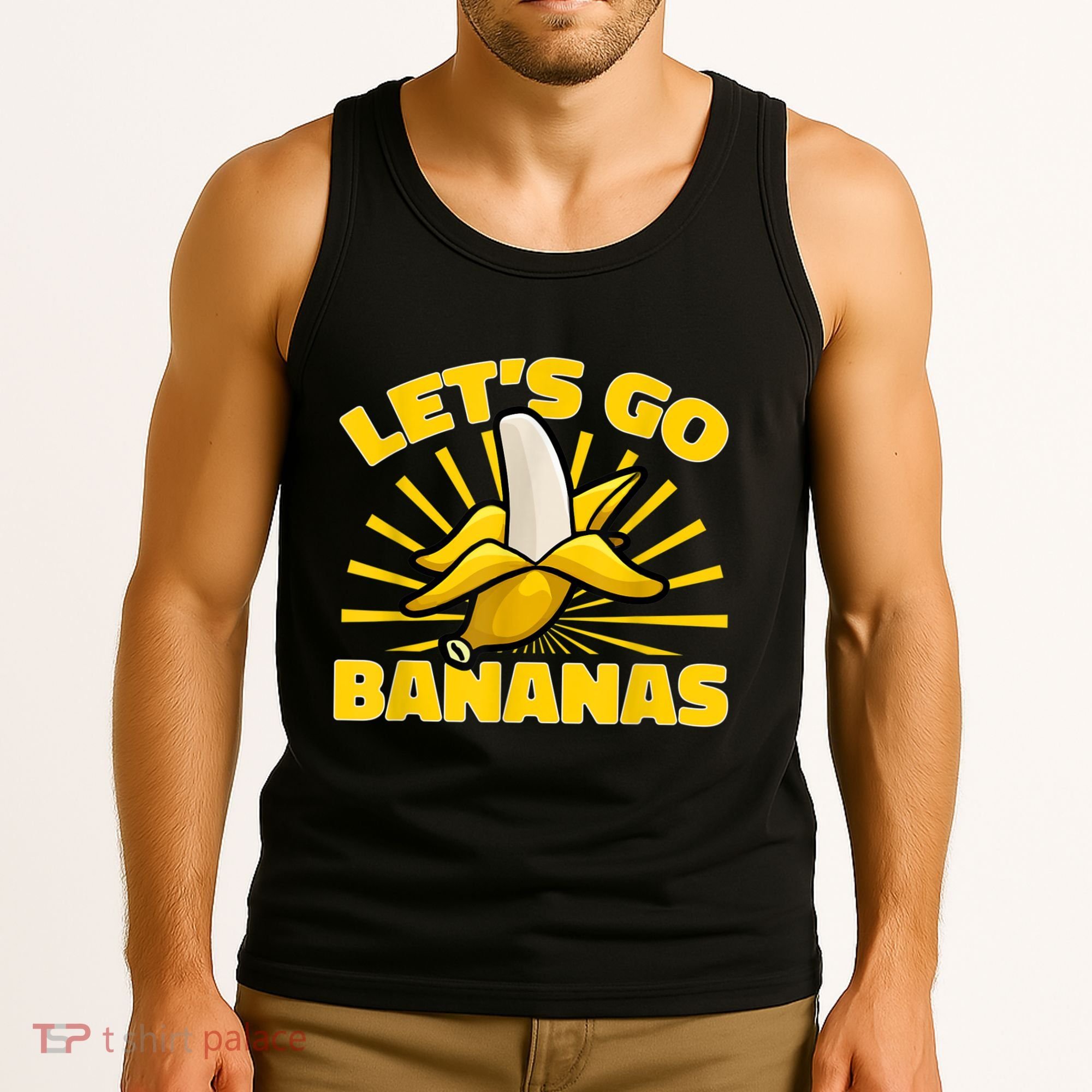 Funny Banana Fruit Lets Go Bananas Tank Top