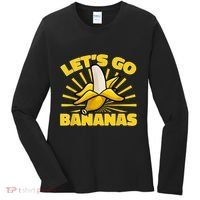 Funny Banana Fruit Lets Go Bananas Women's Long Sleeve Shirt thumb 0