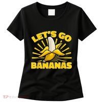 Funny Banana Fruit Lets Go Bananas Women's T-Shirt thumb 0
