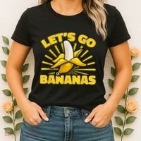 Funny Banana Fruit Lets Go Bananas Women's T-Shirt thumb 2