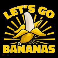 Funny Banana Fruit Lets Go Bananas Women's T-Shirt thumb 6