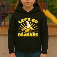 Funny Banana Fruit Lets Go Bananas Kids Hoodie thumb 3