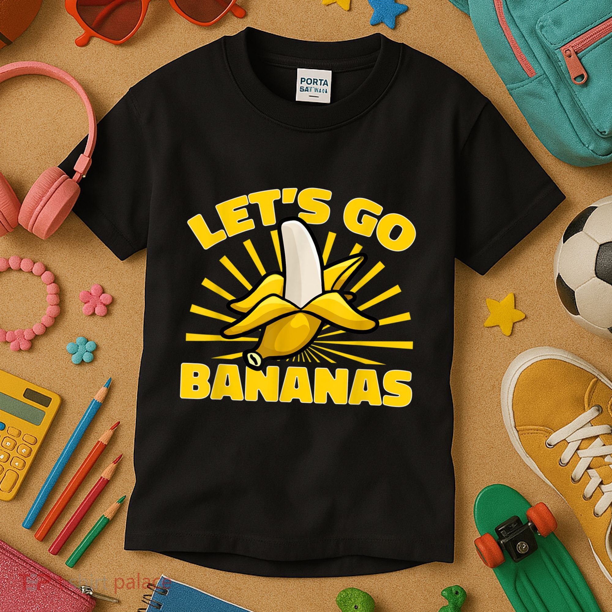 Funny Banana Fruit Lets Go Bananas Kids T-Shirt