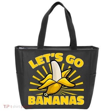 Funny Banana Fruit Lets Go Bananas Tote Bag