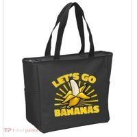Funny Banana Fruit Lets Go Bananas Tote Bag thumb 2