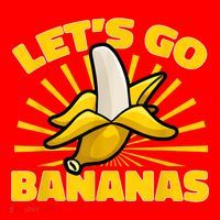 Funny Banana Fruit Lets Go Bananas Santa Hat thumb 1