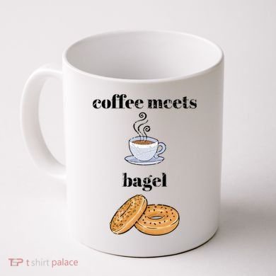 Funny Breakfast Funny Gift Coffee Meets Bagels Food Lover Design Gift Coffee Mug