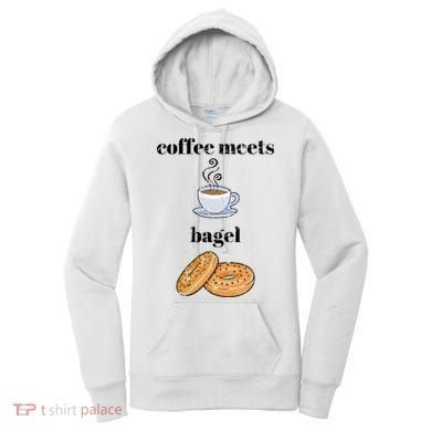 Funny Breakfast Funny Gift Coffee Meets Bagels Food Lover Design Gift Women's Hoodie