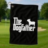 French Bulldog Father Dad The Dogfather Golf Towel thumb 1