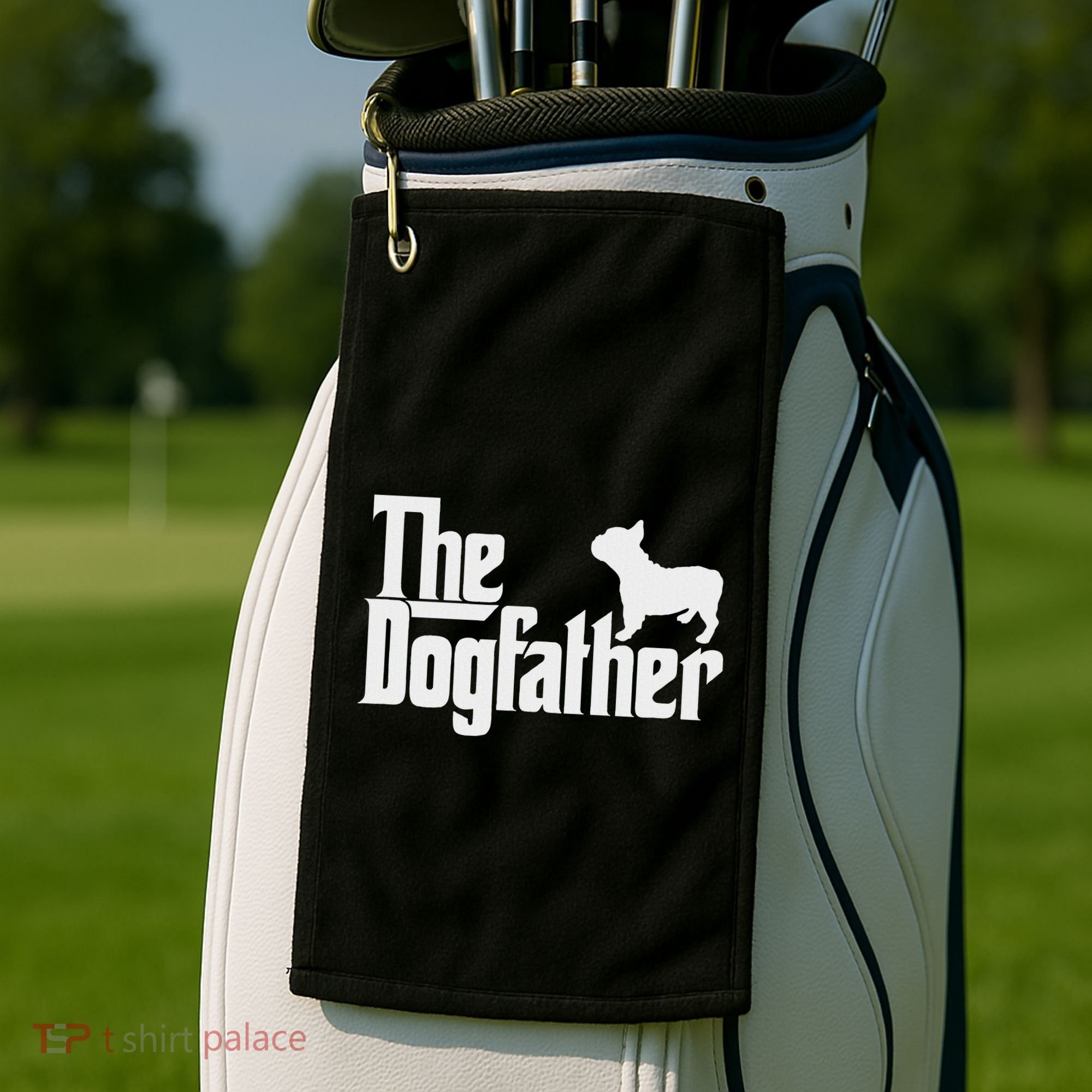French Bulldog Father Dad The Dogfather Golf Towel