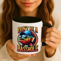Funny Bass Fish Coffee Mug thumb 3