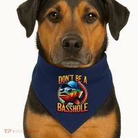 Funny Bass Fish USA-Made Doggie Bandana thumb 1