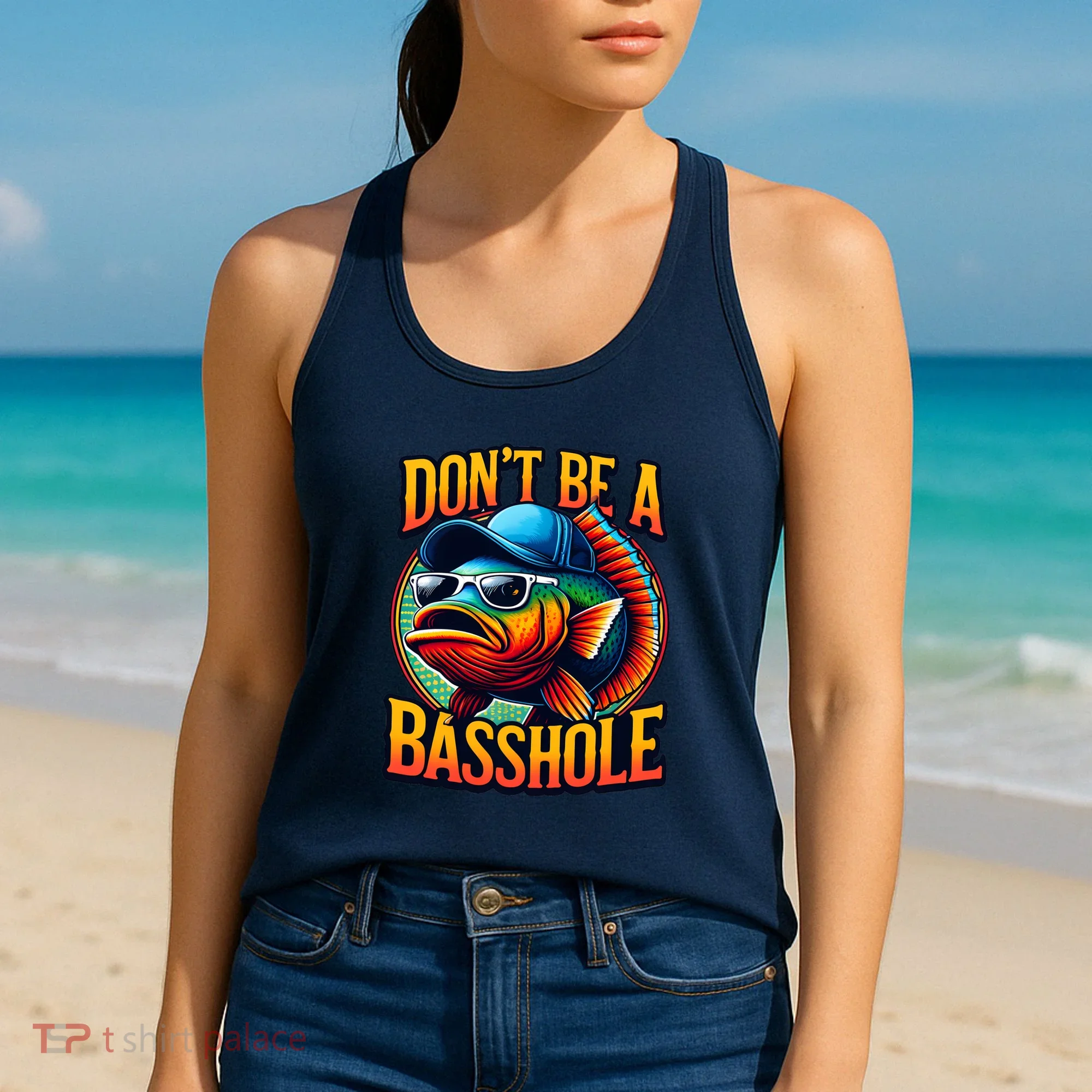 Funny Bass Fish Women's Tank Top