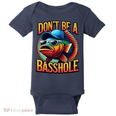 Funny Bass Fish Baby Bodysuit