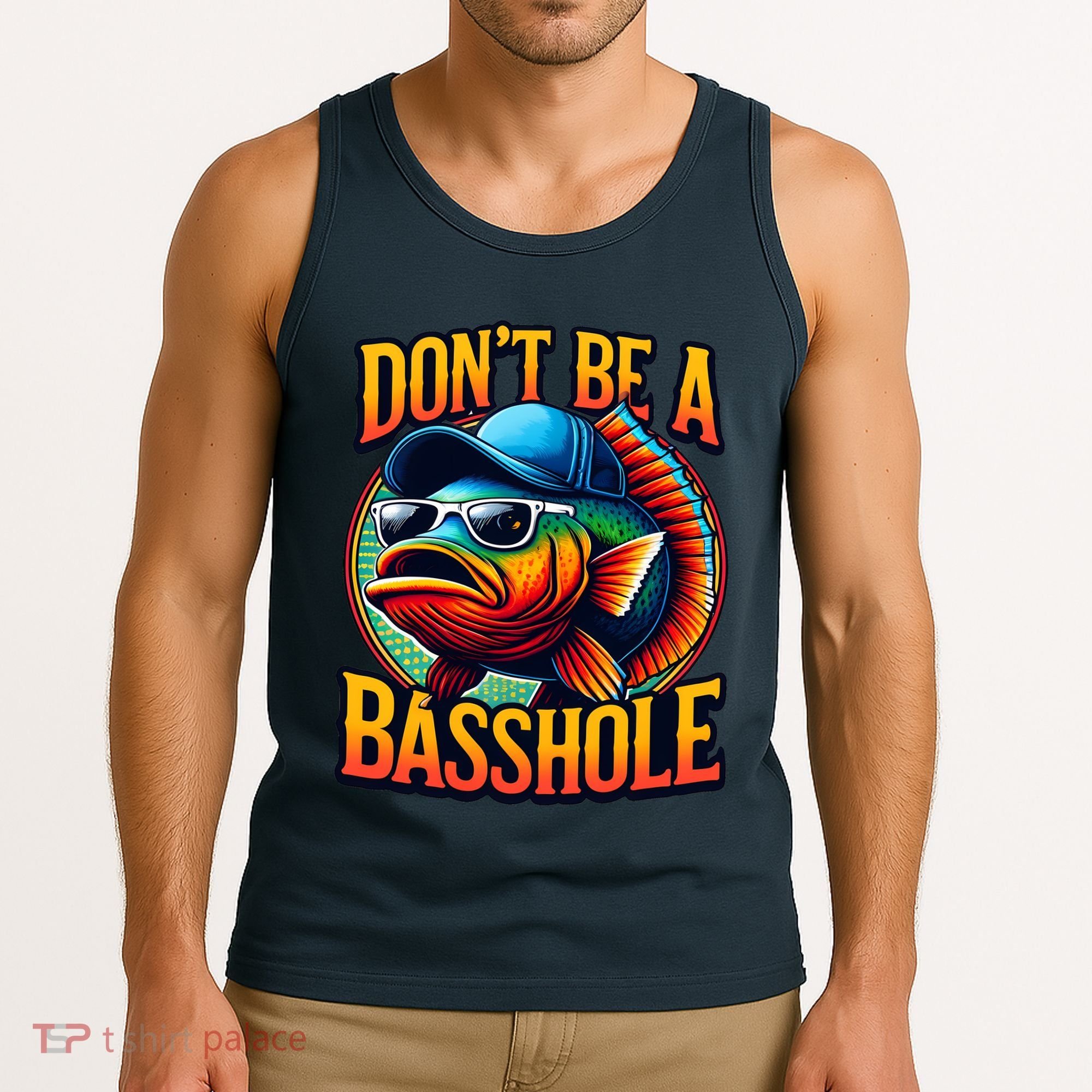 Funny Bass Fish Tank Top