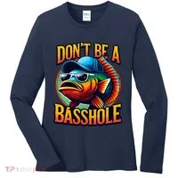 Funny Bass Fish Women's Long Sleeve Shirt thumb 0