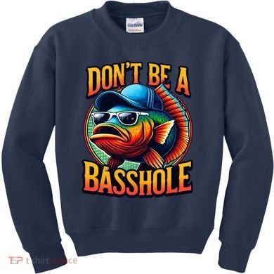 Funny Bass Fish Kids Sweatshirt