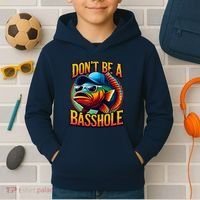 Funny Bass Fish Kids Hoodie thumb 2