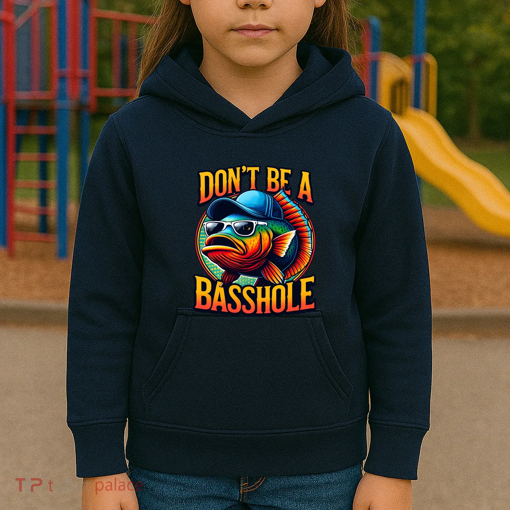 Funny Bass Fish Kids Hoodie