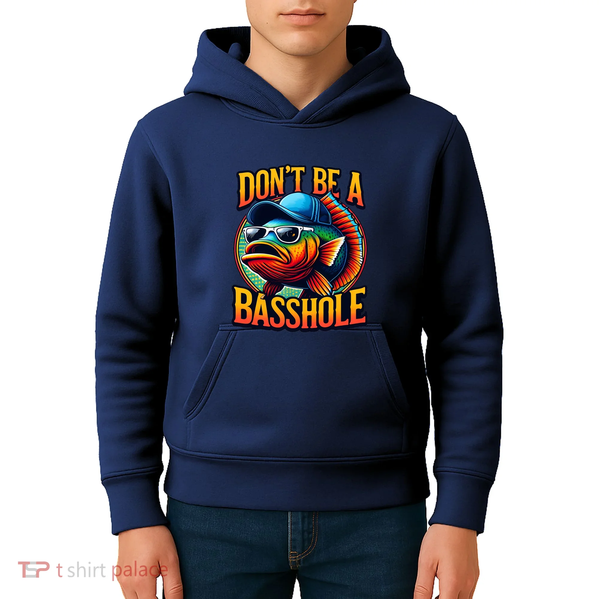 Funny Bass Fish Kids Hoodie