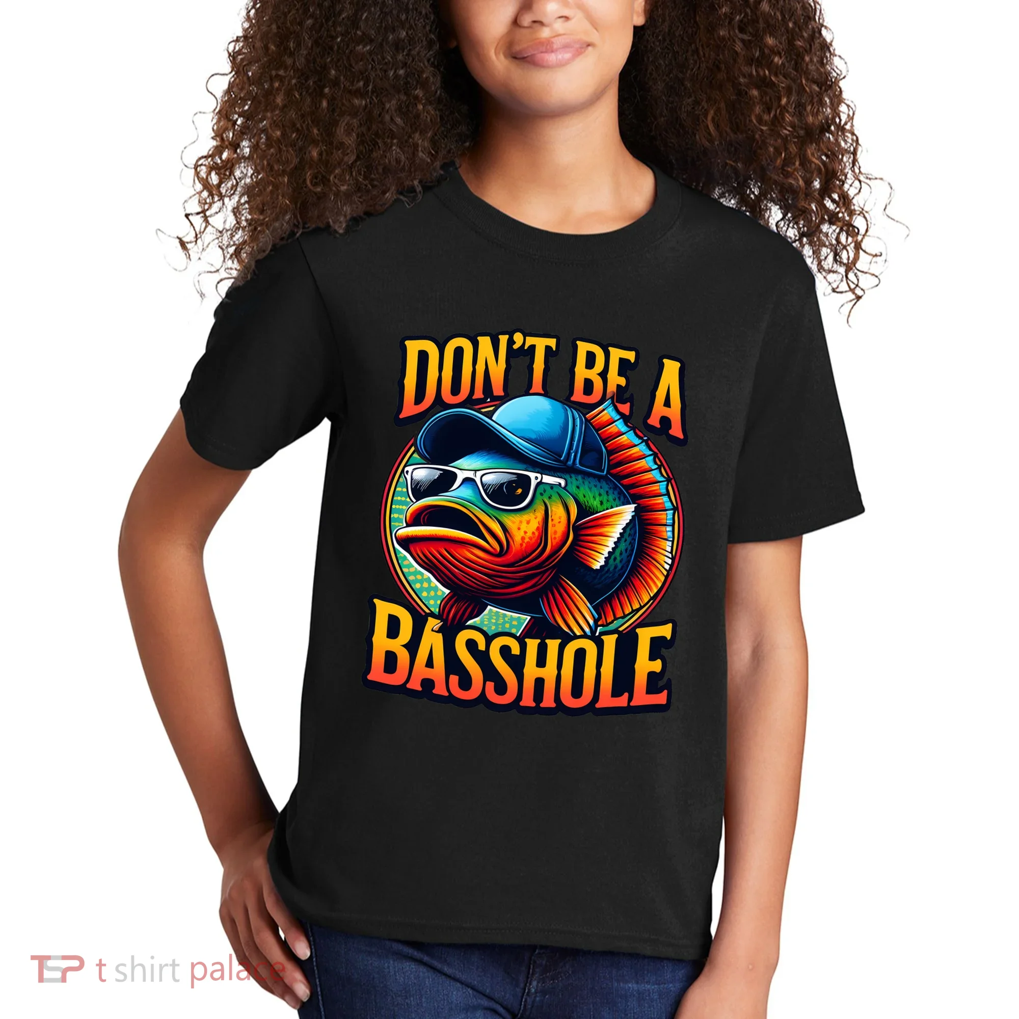 Funny Bass Fish Kids T-Shirt