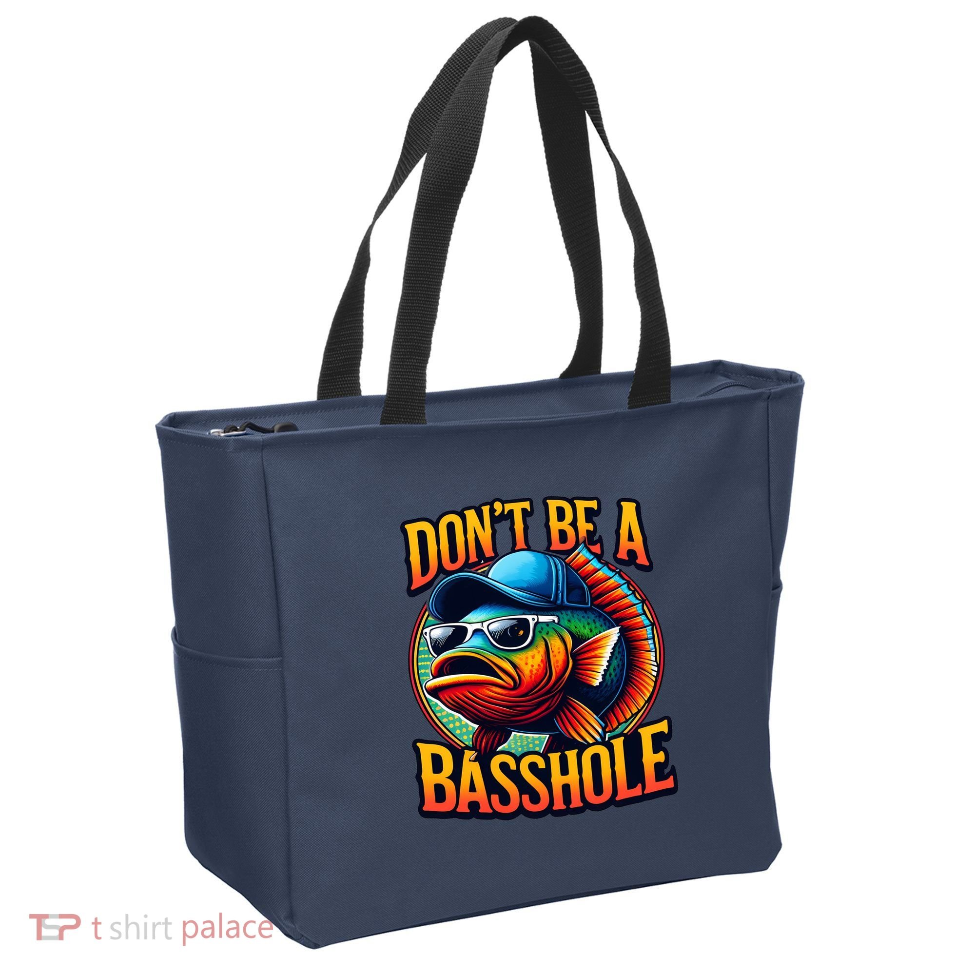 Funny Bass Fish Tote Bag