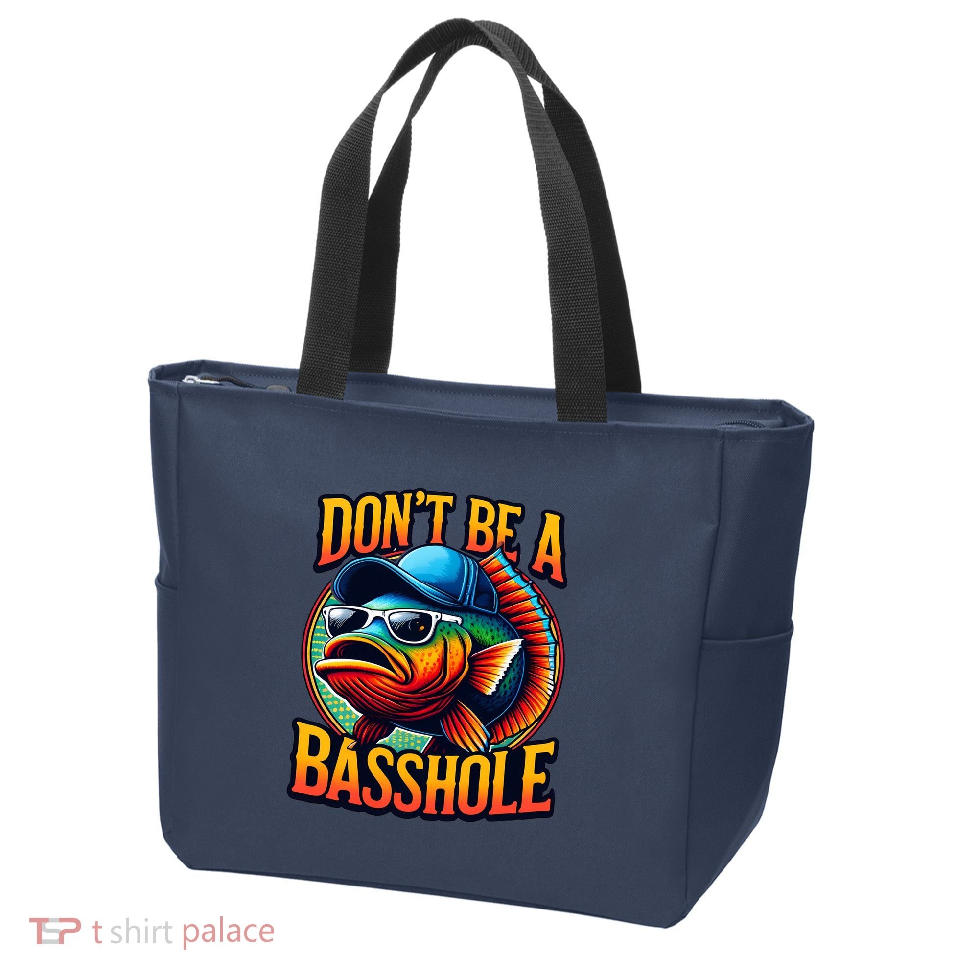 Funny Bass Fish Tote Bag