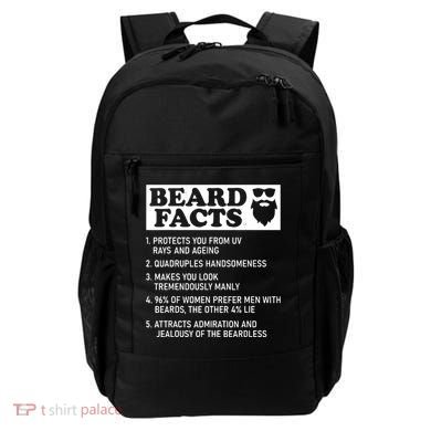 Funny Beard Facts Protects Ageing Makes Manly Bearded Dad Backpack