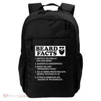 Funny Beard Facts Protects Ageing Makes Manly Bearded Dad Backpack thumb 0