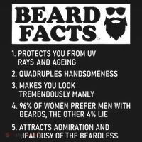 Funny Beard Facts Protects Ageing Makes Manly Bearded Dad Backpack thumb 2