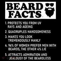 Funny Beard Facts Protects Ageing Makes Manly Bearded Dad Coaster thumb 2