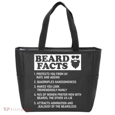 Funny Beard Facts Protects Ageing Makes Manly Bearded Dad Tote Bag