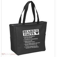 Funny Beard Facts Protects Ageing Makes Manly Bearded Dad Tote Bag thumb 2