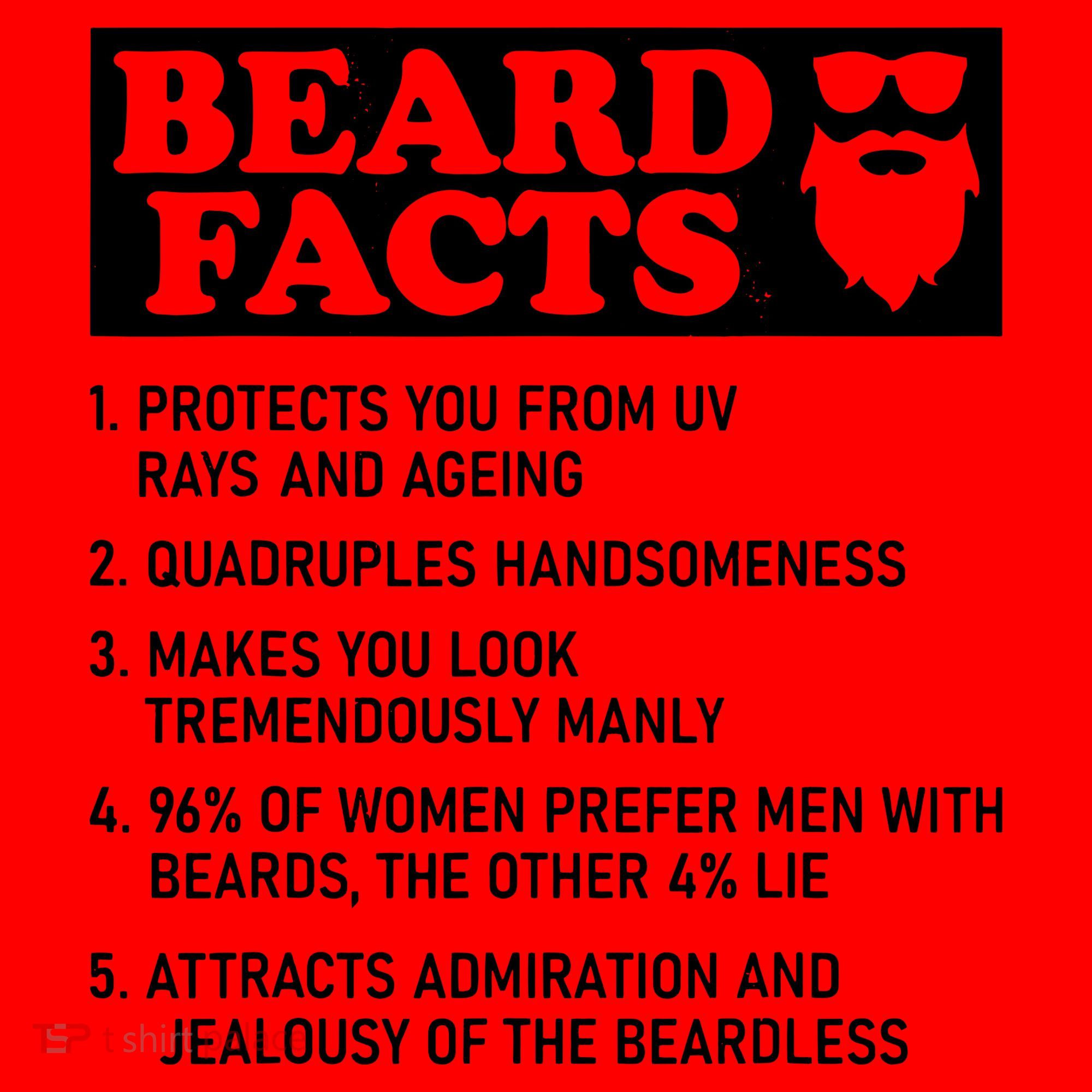 Funny Beard Facts Protects Ageing Makes Manly Bearded Dad Santa Hat