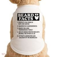 Funny Beard Facts Protects Ageing Makes Manly Bearded Dad Doggie Tank thumb 0
