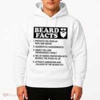 Funny Beard Facts Protects Ageing Makes Manly Bearded Dad Hoodie thumb 2